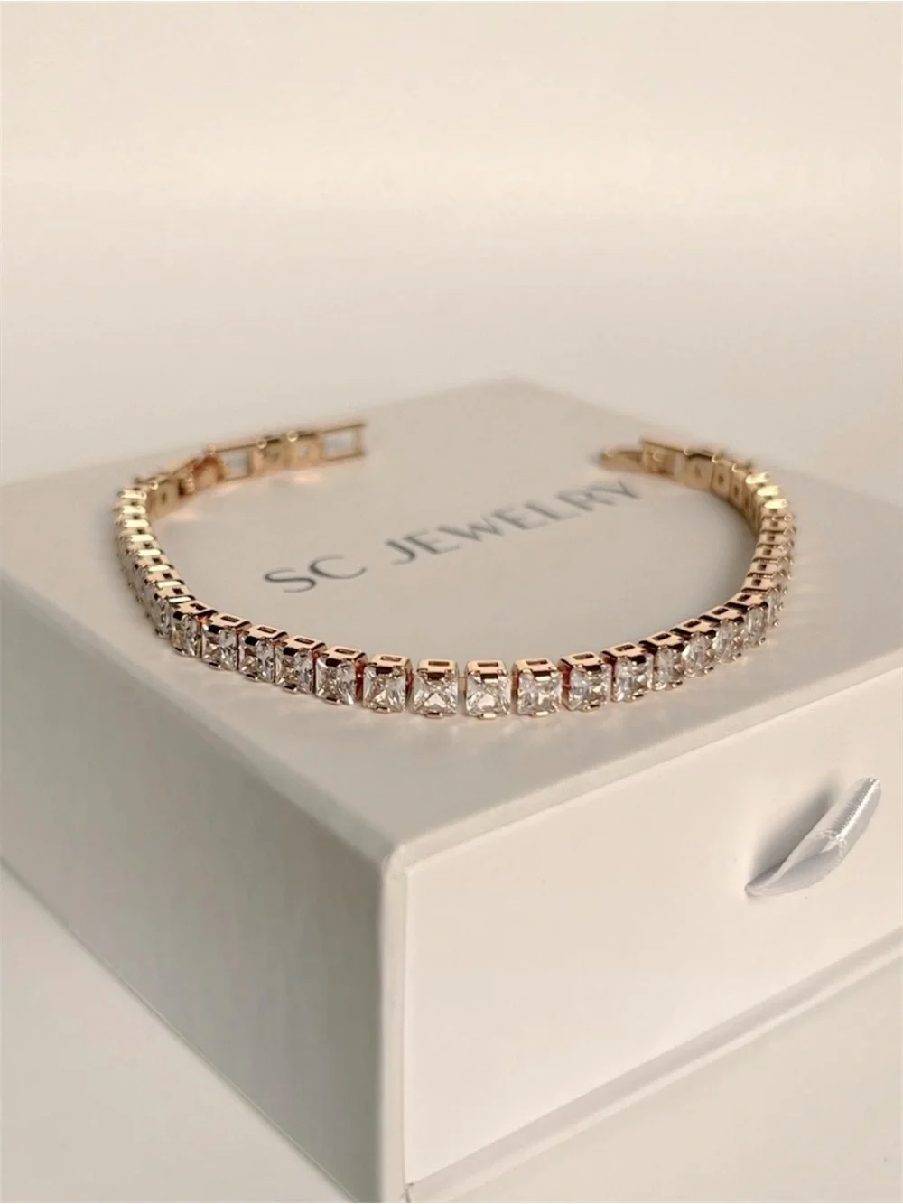 18K Gold Plated 2-Piece Bracelet Stack Set | Indian Bangle & CZ Tennis Bracelet